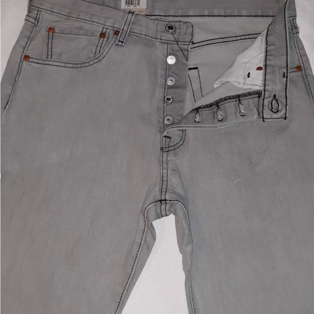 Levi 501 butterfly stone wash gray denim‎ jeans 38/32
